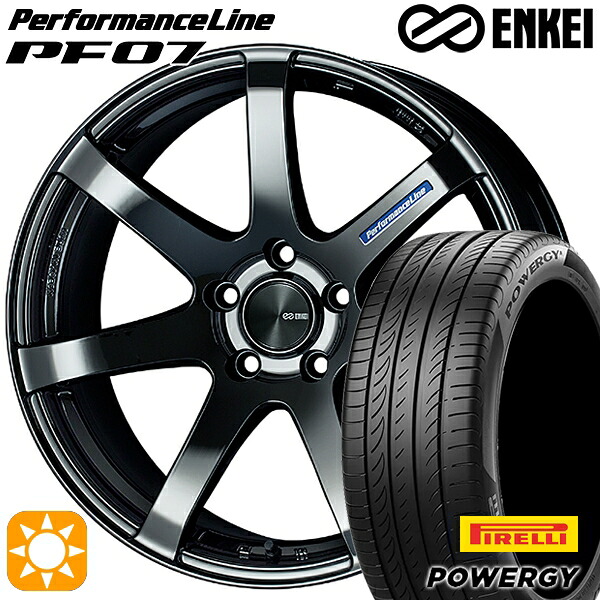 【取付対象】225/40R19 93W XL ピレリ パワジー ENKEI エンケイ パフォーマンスライン PF07 SBK 19インチ 8.0J 5H114.3 サマータイヤホイールセット ｜エムオートギャラリー