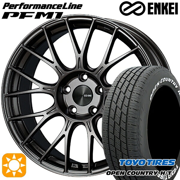 【取付対象】225/65R17 102H トーヨー オープンカントリー H/T2 WL ENKEI エンケイ パフォーマンスライン PFM1 ダークシルバー 17インチ 7.5J 5H114.3 サマータイヤホイールセット |エムオートギャラリー