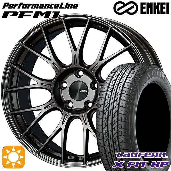 【取付対象】215/60R17 96H ラウフェン X FIT HP LA41 ENKEI エンケイ パフォーマンスライン PFM1 ダークシルバー 17インチ 7.5J 5H100 サマータイヤホイールセット |エムオートギャラリー