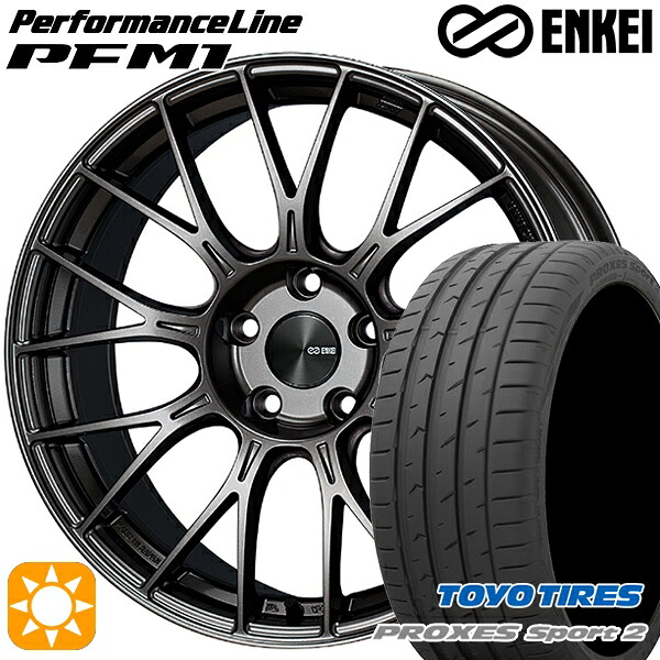 【取付対象】225/40R19 93Y XL トーヨー プロクセススポーツ2 ENKEI エンケイ パフォーマンスライン PFM1 ダークシルバー 19インチ 8.0J 5H114.3 サマータイヤホイールセット