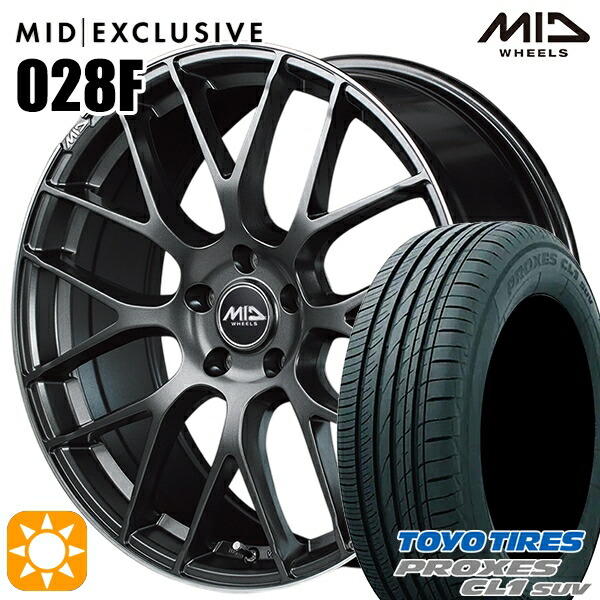 【取付対象】C-HR カローラクロス 225/45R19 96W トーヨー プロクセス CL1 SUV MID RMP 028F セミグロスGM/リムDCロゴMC 19インチ 8.0J 5H114.3 サマータイヤホイールセット