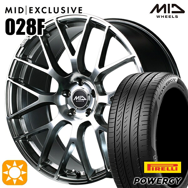 【取付対象】C-HR ヴェゼル 225/50R18 95W ピレリ パワジー MID RMP 028F ハイパーメタルコート/ミラーカット 18インチ 7.0J 5H114.3 サマータイヤホイールセット