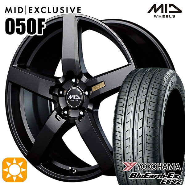 【取付対象】225/35R19 84W ヨコハマ ブルーアース ES32 MID RMP 050F セミグロスガンメタ 19インチ 8.0J 5H114.3 サマータイヤホイールセット