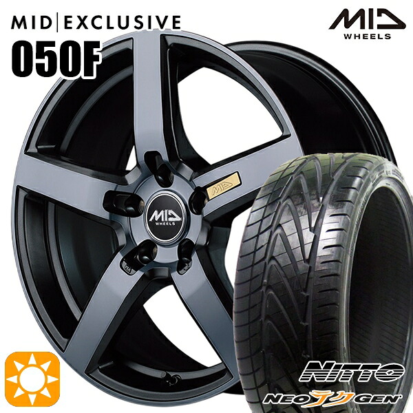 【取付対象】225/30R20 85W ニットー NEOテクGEN MID RMP 050F ガンメタDC/マットスモーククリア 20インチ 8.5J 5H114.3 サマータイヤホイールセット