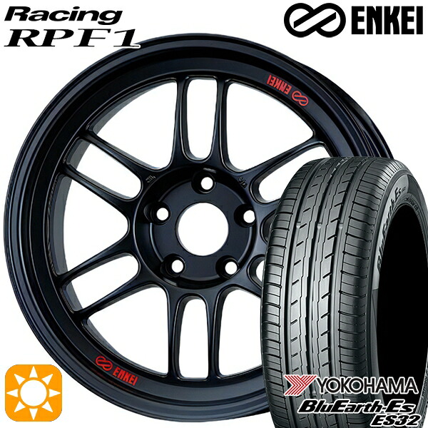 【取付対象】C-HR ヴェゼル 225/50R18 95V ヨコハマ ブルーアース ES32 ENKEI エンケイレーシング RPF1 マットブラック 18インチ 7.5J 5H114.3 サマータイヤホイールセット |エムオートギャラリー