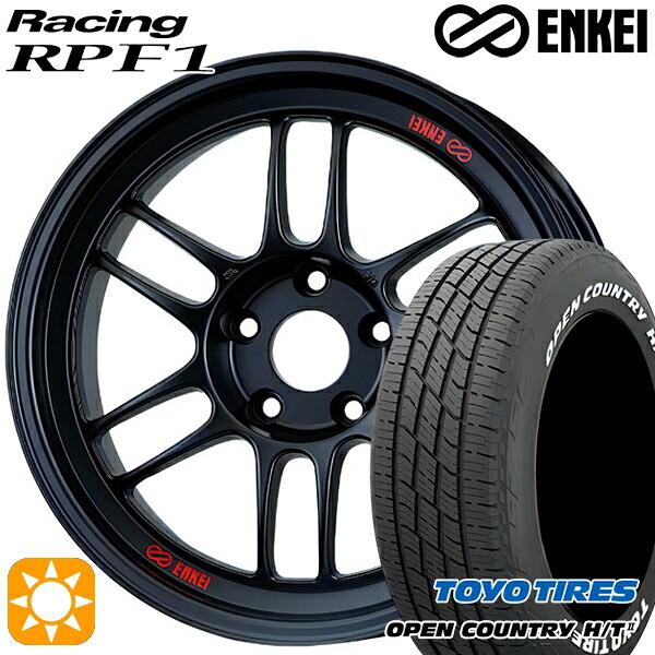 【取付対象】225/60R18 100H トーヨー オープンカントリー H/T2 WL ENKEI エンケイレーシング RPF1 マットブラック 18インチ 7.5J 5H114.3 サマータイヤホイールセット