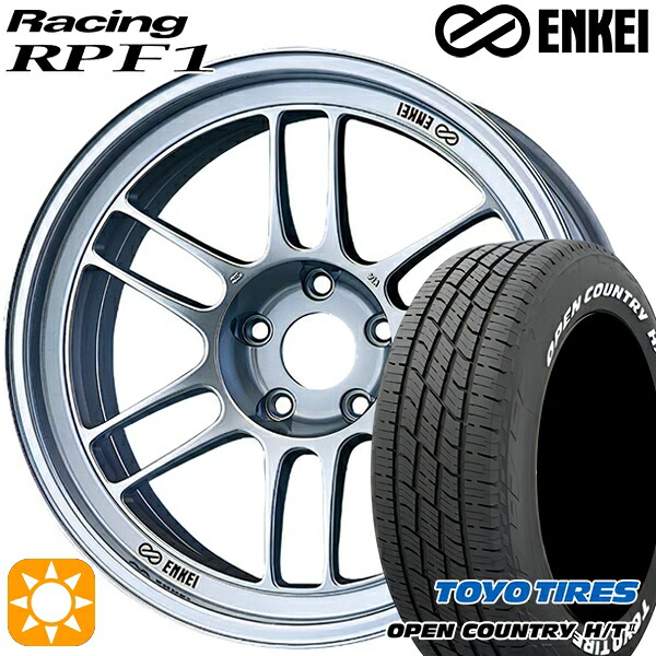【取付対象】デリカD5 アウトランダー 225/55R18 98H トーヨー オープンカントリー H/T2 WL ENKEI エンケイレーシング RPF1 シルバー 18インチ 8.0J 5H114.3 サマータイヤホイールセット ｜エムオートギャラリー