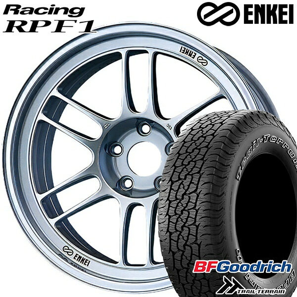【取付対象】225/65R17 102T ORWL BFグッドリッチ トレールテレーン ENKEI エンケイレーシング RPF1 シルバー 17インチ 7.5J 5H114.3 サマータイヤホイールセット