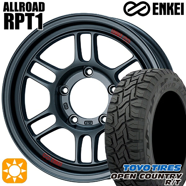 【取付対象】215/70R16 100Q トーヨー オープンカントリー R/T ENKEI エンケイ オールロード RPT1 マットダークガンメタリック 16インチ 6.0J 5H139.7 サマータイヤホイールセット |エムオートギャラリー
