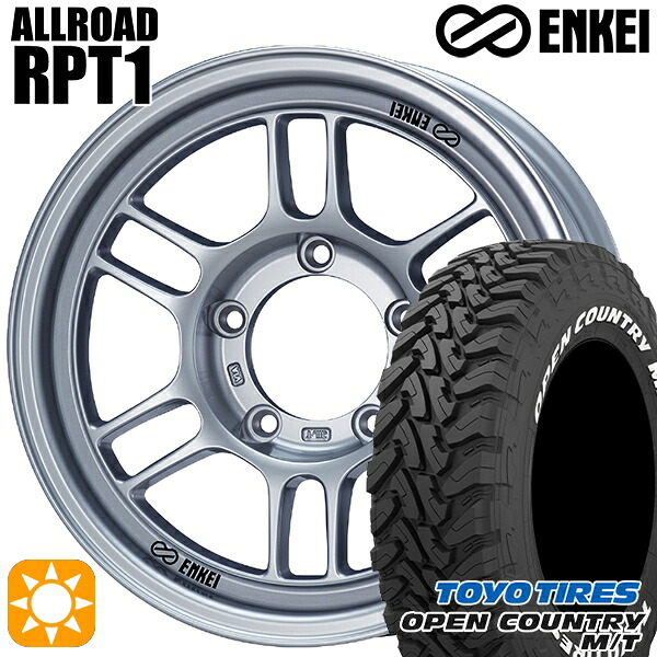 【取付対象】225/75R16 103/100Q トーヨー オープンカントリー M/T ENKEI エンケイ オールロード RPT1 スパークルシルバー 16インチ 6.0J 5H139.7 サマータイヤホイールセット ｜エムオートギャラリー 109,800円