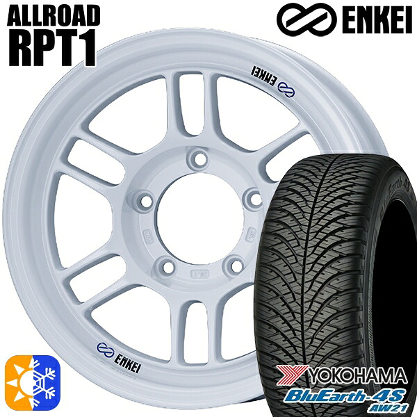 215/70R16 100H ヨコハマ ブルーアース 4S AW21 ENKEI エンケイ オールロード RPT1 ホワイト 16インチ 5.5J 5H139.7 オールシーズンタイヤホイールセット |エムオートギャラリー