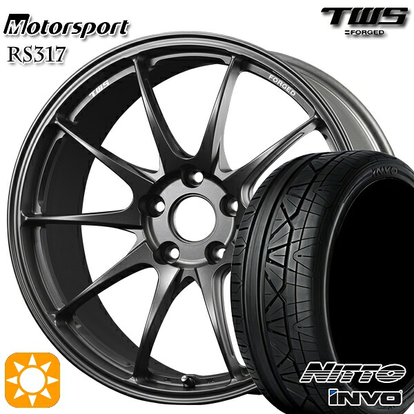【取付対象】BMW G42 G20/G21 F) 225/40R19 93Y XL R) 255/35R19 96Y XL ニットー INVO TWS モータースポーツ RS317 フラットレーシングガンメタ 19インチ 8.0J 9.0J 5H112 サマータイヤホイールセット |エムオートギャラリー