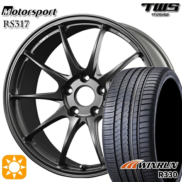 【取付対象】BMW F34 225/50R18 95W ウィンラン R330 TWS モータースポーツ RS317 フラットレーシングガンメタ 18インチ 8.0J 5H120 サマータイヤホイールセット ｜エムオートギャラリー