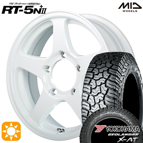 【取付対象】195R16C 104/202Q ヨコハマ ジオランダーX-AT G016 MID オフパフォーマー RT-5N+2 ナチュラスホワイト II 6インチ 5.5J 5H139.7 サマータイヤホイールセット ｜エムオートギャラリー