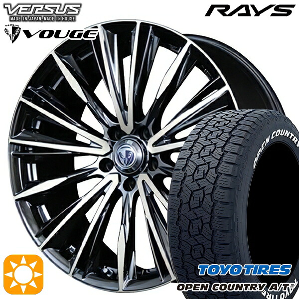 【取付対象】RAV4 ハリアー 235/60R18 100H トーヨー オープンカントリーA/T3 ホワイトレター RAYS ベルサス ストラテージア ヴォウジェ DR 18インチ 7.0J 5H114.3 サマータイヤホイールセット