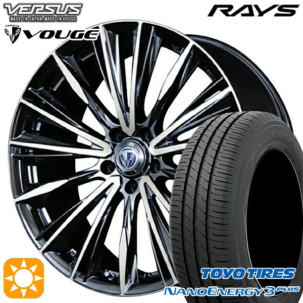 【取付対象】215/45R18 89W トーヨー ナノエナジー3プラス RAYS ベルサス ストラテージア ヴォウジェ DR 18インチ 7.0J 5H114.3 サマータイヤホイールセット