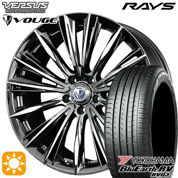 【取付対象】225/60R18 100H ヨコハマ ブルーアース RV03 RAYS ベルサス ストラテージア ヴォウジェ RB 18インチ 7.0J 5H114.3 サマータイヤホイールセット