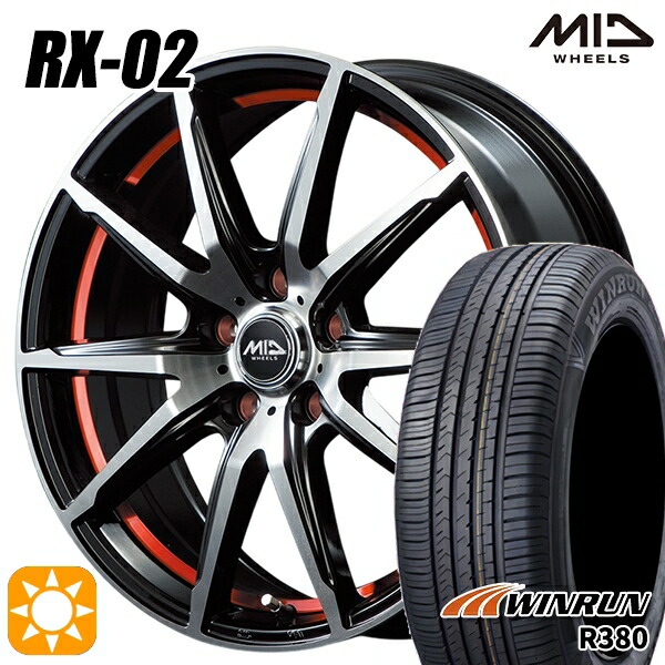 【取付対象】セレナ ラフェスタ 195/60R16 89H ウィンラン R380 MID シュナイダー RX02 RX810 BP/アンダーカットレッド 16インチ 6.5J 5H114.3 サマータイヤホイールセット |エムオートギャラリー