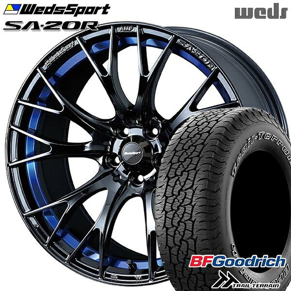 【取付対象】245/65R17 111T ORWL BFグッドリッチ トレールテレーン Weds ウェッズスポーツ SA20R BLCII(ブルーライトクロームツー) 17インチ 7.5J 5H114.3 サマータイヤホイールセット |エムオートギャラリー