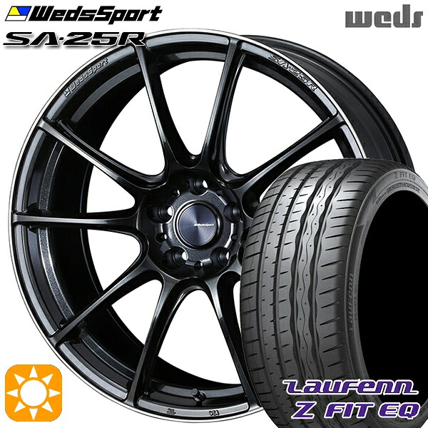 【取付対象】ノア ヴォクシー 215/35R19 85Y XL ラウフェン Z FIT EQ LK03 Weds ウェッズスポーツ SA25R METAL BLACK/F (メタルブラックエフ) 19インチ 8.0J 5H114.3 サマータイヤホイールセット