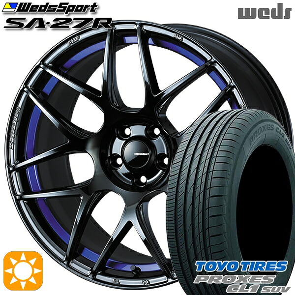 【取付対象】215/55R17 94V トーヨー プロクセス CL1 SUV Weds ウェッズスポーツ SA27R BLC2(ブルーライトクロームツー) 17インチ 7.5J 5H100 サマータイヤホイールセット |エムオートギャラリー