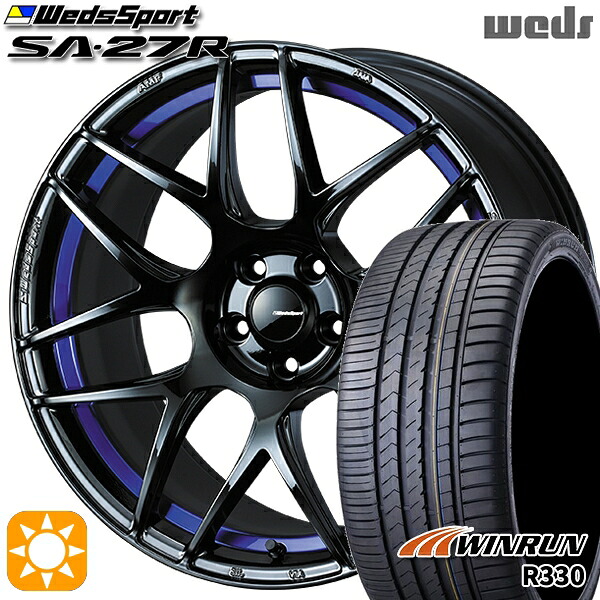 【取付対象】215/35R18 84W XL ウィンラン R330 Weds ウェッズスポーツ SA27R BLC2(ブルーライトクロームツー) 18インチ 7.5J 5H114.3 サマータイヤホイールセット |エムオートギャラリー