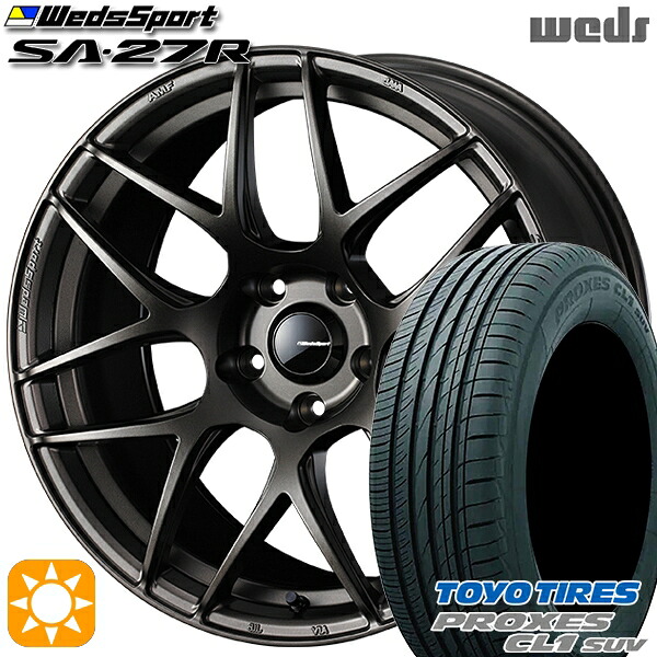 【取付対象】225/55R18 98V トーヨー プロクセス CL1 SUV Weds ウェッズスポーツ SA27R EJ-BRONZE（EJプロンズ） 18インチ 7.5J 5H114.3 サマータイヤホイールセット ｜エムオートギャラリー