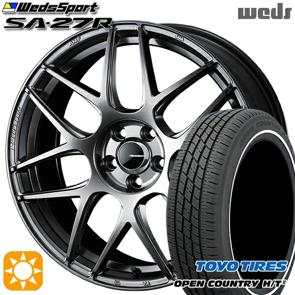 【取付対象】165/65R15 81H トーヨー オープンカントリー H/T2 WR Weds ウェッズスポーツ SA27R PSB（プラチナシルバーブラック） 15インチ 5.0J 4H100 サマータイヤホイールセット