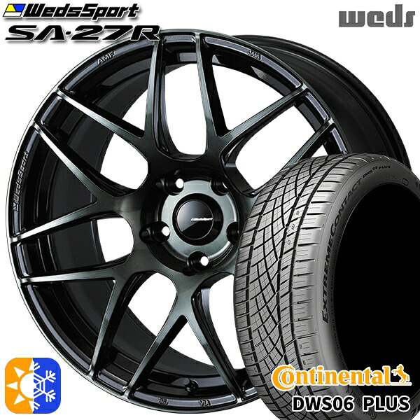 215/40R18 89Y XL コンチネンタル DWS06+ Weds ウェッズスポーツ SA27R WBC（ウォースブラッククリアー） 18インチ 7.5J 5H100 オールシーズンタイヤホイールセット ｜エムオートギャラリー