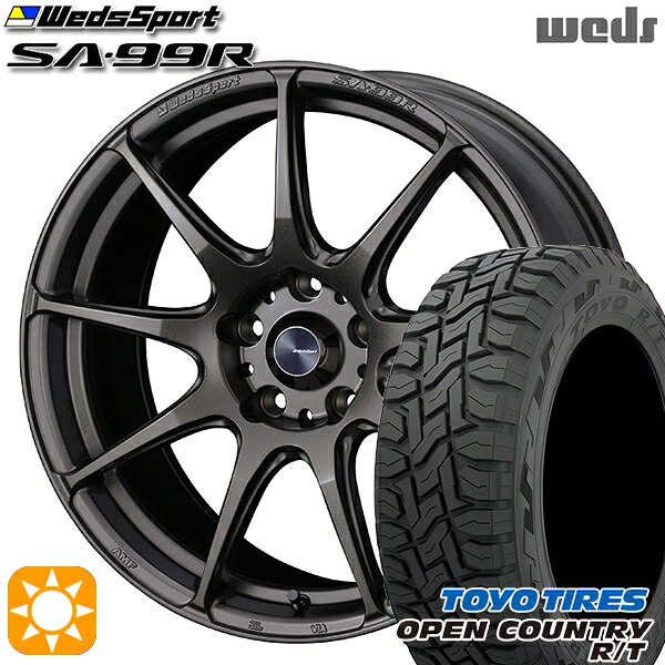 【取付対象】エクストレイル フォレスター 225/60R17 99Q トーヨー オープンカントリー R/T Weds ウェッズスポーツ SA99R EJ-ブロンズ 17インチ 7.0J 5H114.3 サマータイヤホイールセット ｜エムオートギャラリー