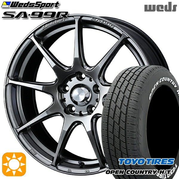 【取付対象】235/60R18 103H トーヨー オープンカントリー H/T2 WL Weds ウェッズスポーツ SA99R PSB (プラチナシルバーブラック) 18インチ 7.5J 5H114.3 サマータイヤホイールセット 139,600円