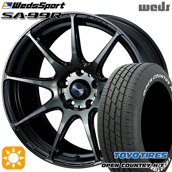 【取付対象】235/60R18 103H トーヨー オープンカントリー H/T2 WL Weds ウェッズスポーツ SA99R WBC(ウォースブラッククリアー) 18インチ 8.0J 5H114.3 サマータイヤホイールセット |エムオートギャラリー