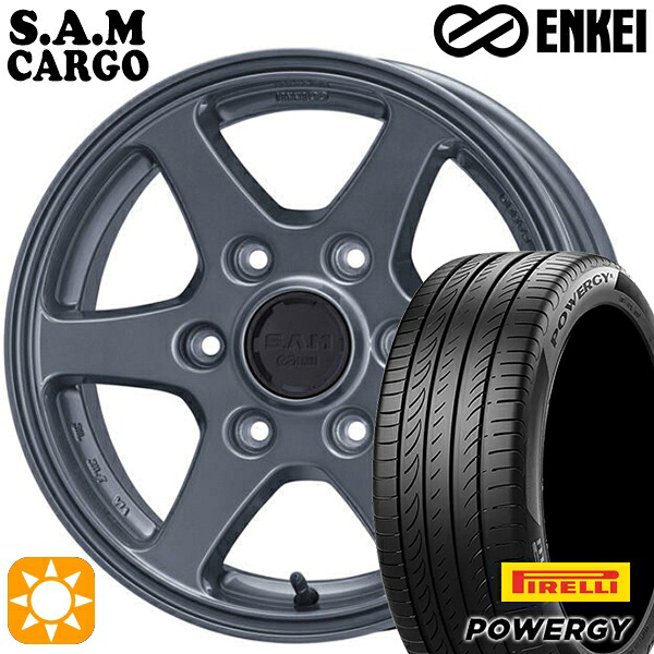 【取付対象】215/60R17 96V ピレリ パワジー ENKEI S.A.M カーゴ ガンメタリック 17インチ 6.5J 6H139.7 サマータイヤホイールセット