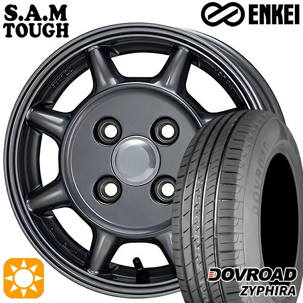 【取付対象】165/65R14 79T DOVROAD ザイファイラ ENKEI S.A.M タフ ガンメタリック 14インチ 4.5J 4H100 サマータイヤホイールセット |エムオートギャラリー