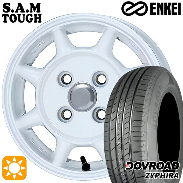 【取付対象】165/65R14 79T DOVROAD ザイファイラ ENKEI S.A.M タフ ホワイト 14インチ 4.5J 4H100 サマータイヤホイールセット |エムオートギャラリー