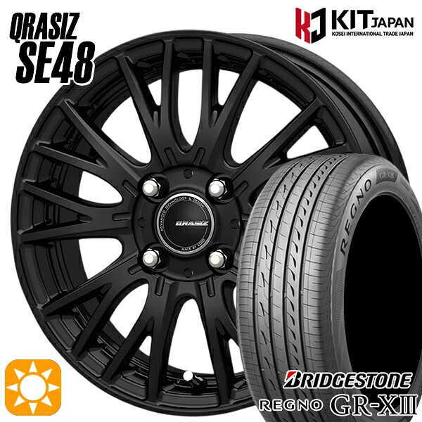 【取付対象】アクア ヤリス 185/60R15 84H ブリヂストン レグノ GRX3 KOSEI クレイシズ SE48 ブラック 15インチ 5.5J 4H100 +42サマータイヤホイールセット |エムオートギャラリー