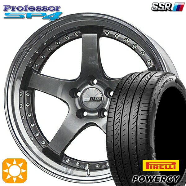 【取付対象】245/35R20 95Y XL ピレリ パワジー SSR プロフェッサー SP4 チタンシルバー 20インチ 8.5J 5H114.3 新品 サマータイヤホイール 4本セット 送料無料 ｜エムオートギャラリー