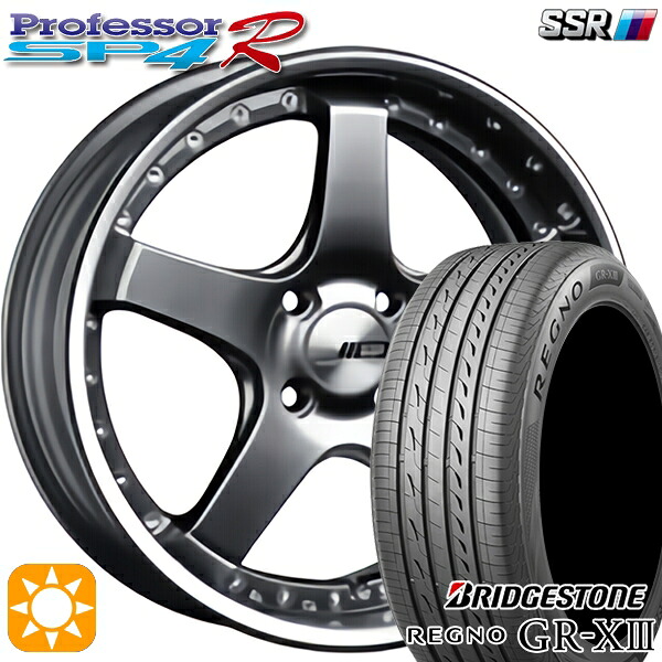 【取付対象】アクア クロスビー 175/60R16 82H ブリヂストン レグノ GR-X3 SSR プロフェッサー SP4R チタンシルバー 16インチ 6.0J 4H100 サマータイヤホイールセット ｜エムオートギャラリー