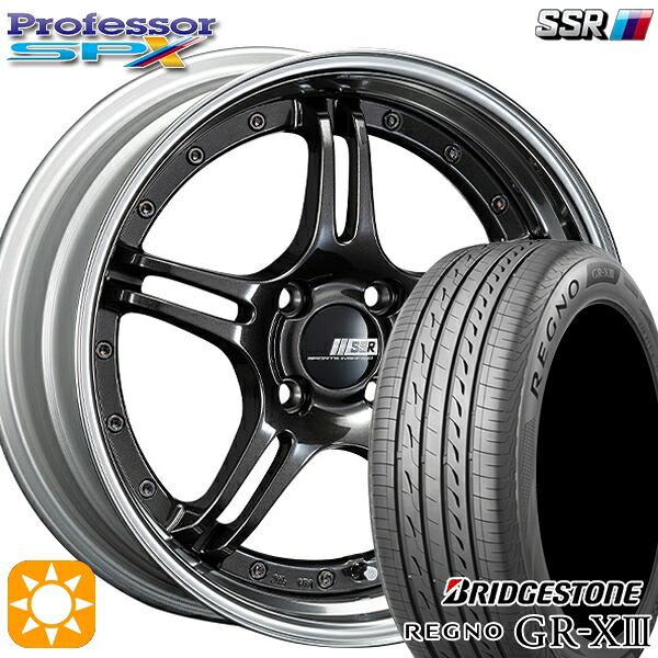 【取付対象】アクア ヤリス 195/50R16 84V ブリヂストン レグノ GR-X3 SSR プロフェッサー SPX プリズムダークガンメタ 16インチ 6.0J 4H100 サマータイヤホイールセット ｜エムオートギャラリー