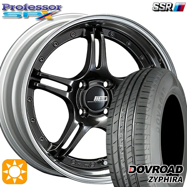 【取付対象】アクア デミオ ノート 195/55R16 87V DOVROAD ザイファイラ SSR プロフェッサー SPX プリズムダークガンメタ 16インチ 6.0J 4H100 サマータイヤホイールセット ｜エムオートギャラリー