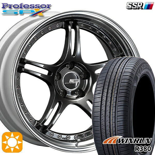 【取付対象】225/60R18 104V XL ウィンラン R380 SSR プロフェッサー SPX プリズムダークガンメタ 18インチ 7.0J 5H114.3 新品 サマータイヤホイール 4本セット 送料無料 |エムオートギャラリー