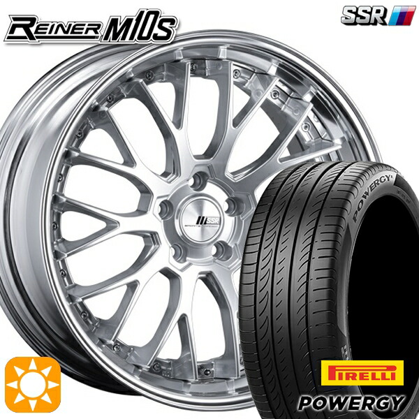 【取付対象】225/45R19 96W XL ピレリ パワジー SSR ライナー M10S ダイヤモンドシルバー 19インチ 8.0J 5H114.3 サマータイヤホイールセット