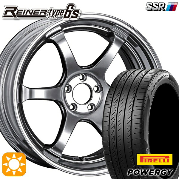 【取付対象】245/45R19 102W XL ピレリ パワジー SSR ライナー タイプ 6S チタンシルバー 19インチ 8.0J 5H114.3 サマータイヤホイールセット