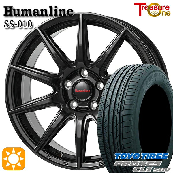 【取付対象】215/60R17 96H トーヨー プロクセス CL1 SUV トレジャーワン ヒューマンライン SS010 ブラック 17インチ 7.0J 5H100 サマータイヤホイールセット |エムオートギャラリー
