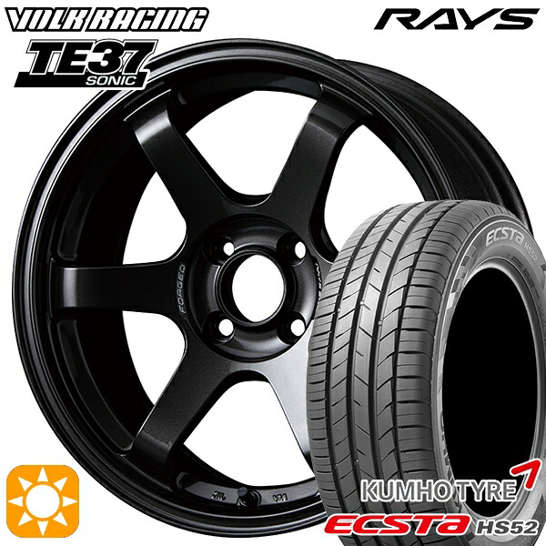 【取付対象】185/55R16 83V クムホ エクスタ HS52 RAYS ボルクレーシング TE37 ソニック MM 16インチ 6.0J 4H100 サマータイヤホイールセット ｜エムオートギャラリー