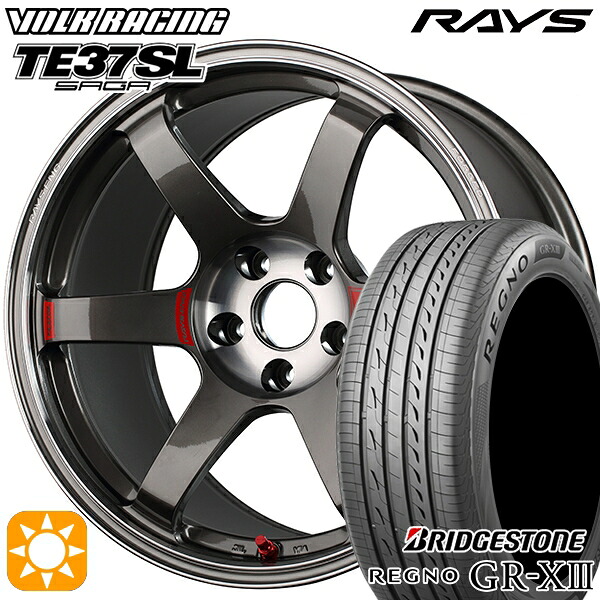 【取付対象】アクア ヤリス 195/50R16 84V ブリヂストン レグノ GR-X3 RAYS ボルクレーシング TE37 ソニック SL PG 16インチ 6.0J 4H100 サマータイヤホイールセット