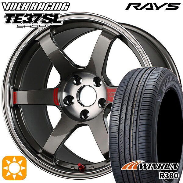 【取付対象】185/60R15 84H ウィンラン R380 RAYS ボルクレーシング TE37 ソニック SL PG 15インチ 6.0J 4H100 サマータイヤホイールセット