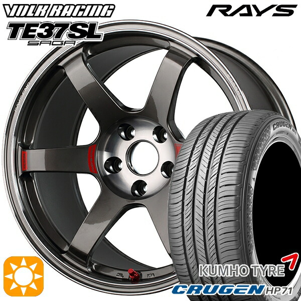 【取付対象】235/60R18 107V XL クムホ クルーゼン HP71 RAYS ボルクレーシング TE37 サーガSL PG 18インチ 8.5J 5H114.3 サマータイヤホイールセット