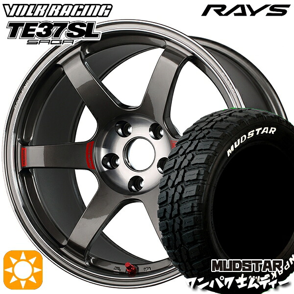 【取付対象】225/55R18 98T WL マッドスター ワンパク M/T ホワイトレター RAYS ボルクレーシング TE37 サーガSL PG 18インチ 8.5J 5H114.3 サマータイヤホイールセット ｜エムオートギャラリー