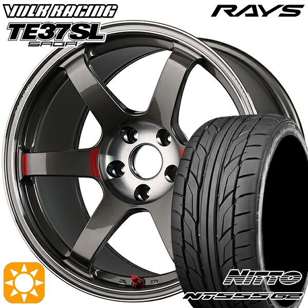 【取付対象】235/50R18 101Y XL ニットー NT555 G2 RAYS ボルクレーシング TE37 サーガSL PG 18インチ 8.5J 5H114.3 サマータイヤホイールセット